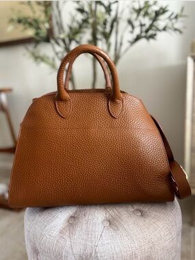 Divina Firenze Viral TJMAXX satchel purse; Brown Genuine Leather Handbag